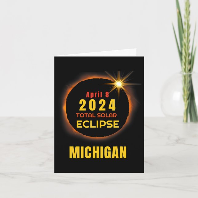 Tarjeta Eclipse solar total 2024 2024 040824 (Anverso)