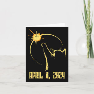 Tarjeta Eclipse solar total 2024 Abril 8 Hombres Hombres H