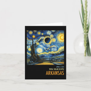 Tarjeta Eclipse solar total 2024 Arkansas