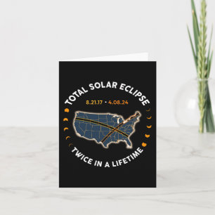 Tarjeta Eclipse Solar Total 2024 Dos Veces En La Vida 2017