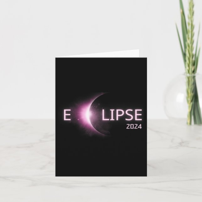 Tarjeta Eclipse solar total 2024 Eclipse solar total 4. (Anverso)