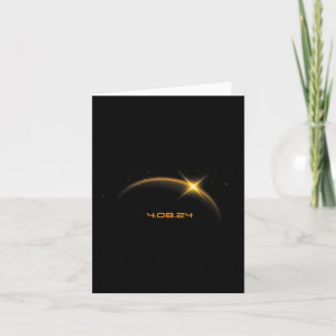 Tarjeta Eclipse solar total 8 de abril de 2024