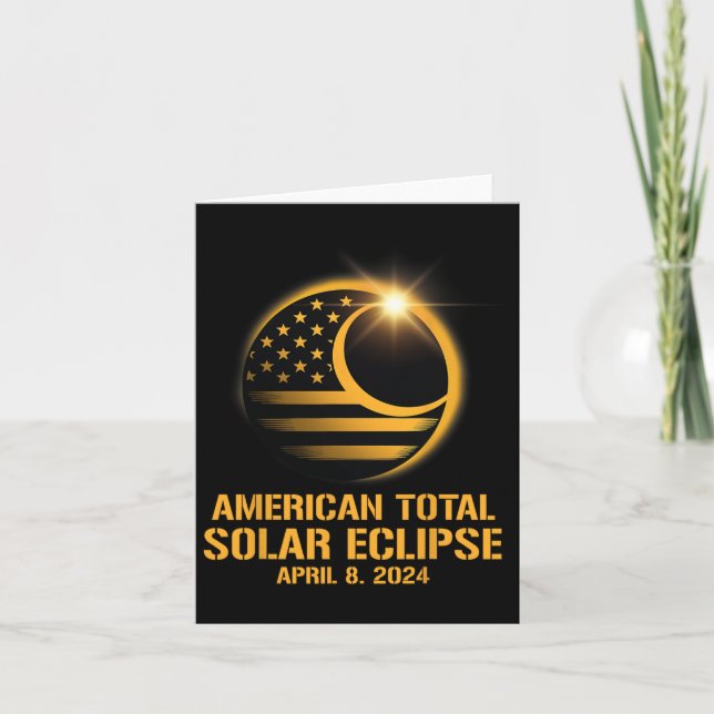 Tarjeta Eclipse solar total 8 de abril de 2024 Astronoma t (Anverso)
