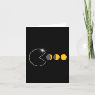 Tarjeta Eclipse solar total 8 de abril de 2024 Fases diver