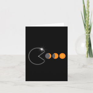 Tarjeta Eclipse solar total 8 de abril de 2024 Fases diver