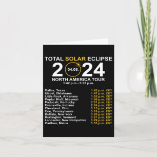 Tarjeta Eclipse Solar Total 8 De Abril Ruta Del Eclipse