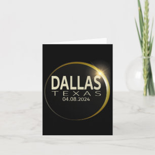 Tarjeta Eclipse Solar Total Dallas Texas 8 de abril de 202