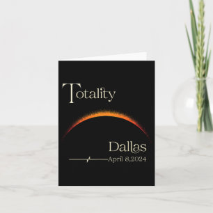 Tarjeta Eclipse solar total Dallas Texas Ec total
