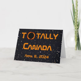 Tarjeta Eclipse solar total de Canadá 2024