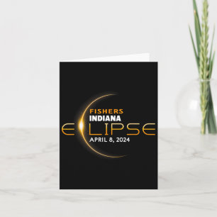 Tarjeta Eclipse solar total de Indiana 2024