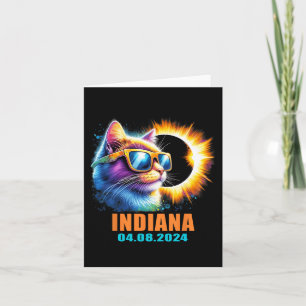 Tarjeta Eclipse solar total de Indiana 2024