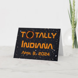 Tarjeta Eclipse solar total de Indiana 2024