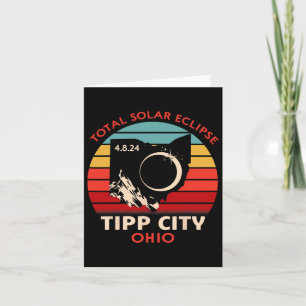 Tarjeta Eclipse solar total de la Ciudad de Tipp Ohio 2024