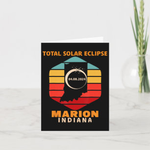 Tarjeta Eclipse solar total de Marion Indiana vintage 2024