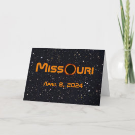 Tarjeta Eclipse solar total de Missouri 2024