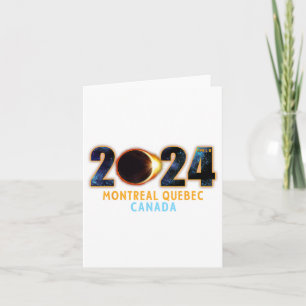 Tarjeta Eclipse solar total de Montreal Quebec Canadá 2024