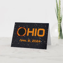 Tarjeta Eclipse solar total de Ohio 2024