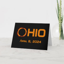 Tarjeta Eclipse solar total de Ohio 2024