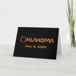 Tarjeta Eclipse solar total de Oklahoma 2024