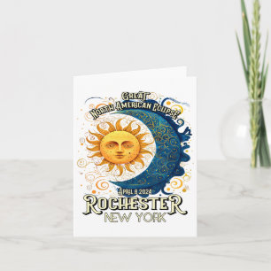 Tarjeta Eclipse solar total de Rochester New York 2024 abr