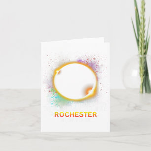 Tarjeta Eclipse solar total de Rochester New York 8 de abr