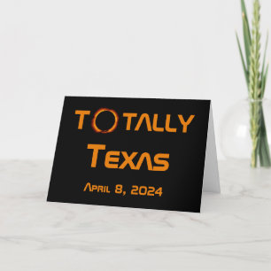 Tarjeta Eclipse solar total de Texas 2024
