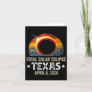 Tarjeta Eclipse solar total de Texas 8 de abril de 2024 So