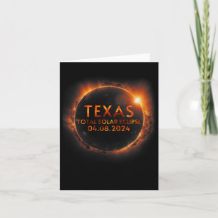Tarjeta Eclipse solar total de Texas 8 de abril de 2024 So