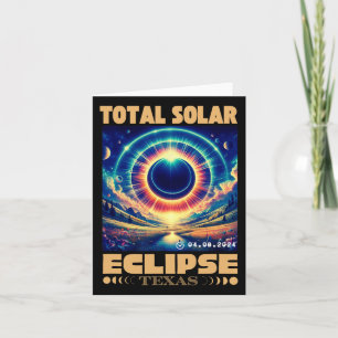 Tarjeta Eclipse solar total de Texas 8 de abril de 2024 So