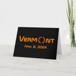 Tarjeta Eclipse solar total de Vermont 2024