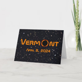 Tarjeta Eclipse solar total de Vermont 2024