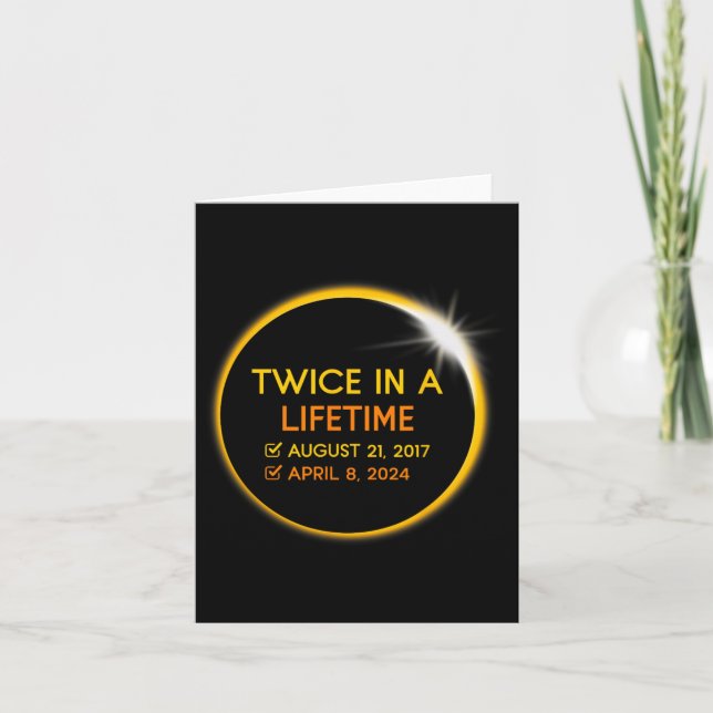 Tarjeta Eclipse Solar Total Dos Veces En Un G Coincidiendo (Anverso)