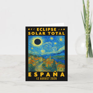 Tarjeta Eclipse Solar Total España 2026 