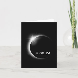 Tarjeta Eclipse solar total primavera 8 de abril de 2024 A