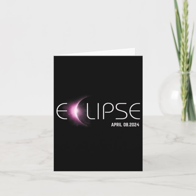 Tarjeta Eclipse Total 04 08 24 Eclipse Solar Total 2024 1  (Anverso)