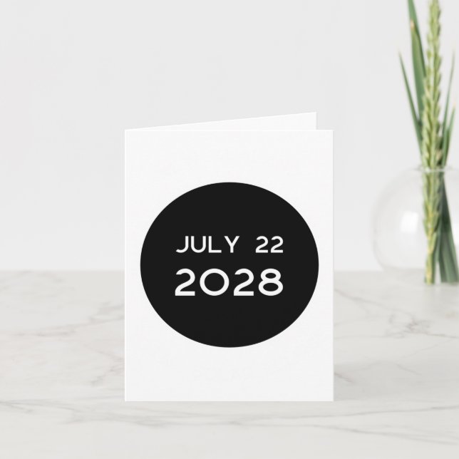 Tarjeta Eclipse Total de Sol 2028 Nueva Zelanda  (Anverso)
