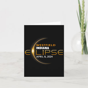 Tarjeta Eclipse total de sol en Westfield Indiana 2024