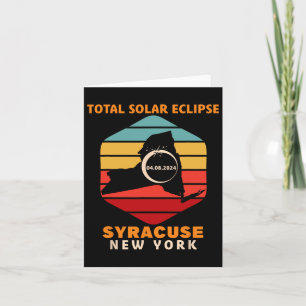 Tarjeta Eclipse total de sol vintage Syracuse Nueva York 2