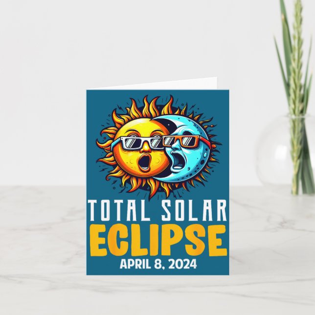 Tarjeta Eclipse Total Solar Lindo Sol Usa (Anverso)