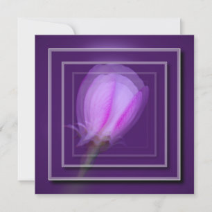 Tarjeta Eco de brote de primavera rosada y morada