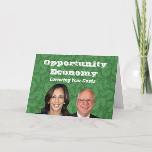 Tarjeta Economía de oportunidad Harris Walz 2024