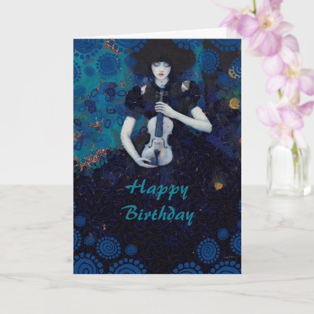 Tarjeta Ecos de Silencio: La Canción de Sanación de un Vio (Orquídea)