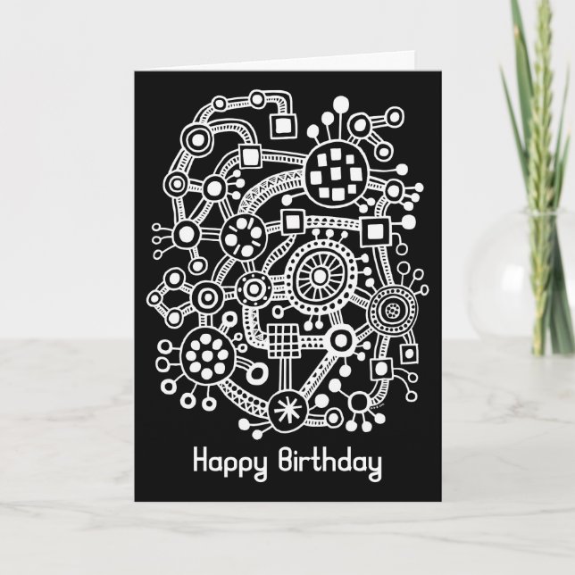 Tarjeta Ecosistema III - Blanco sobre negro (Anverso)