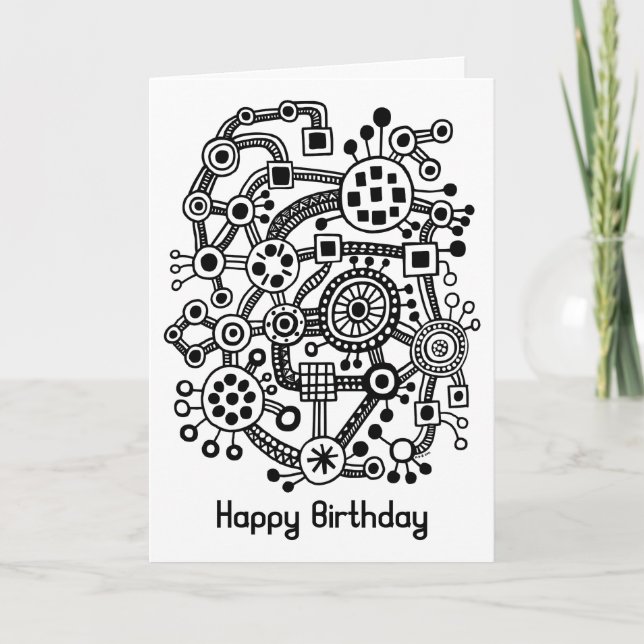 Tarjeta Ecosistema III - Negro sobre blanco (Anverso)