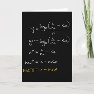 Tarjeta Ecuación de Matemáticas Feliz Navidad - Álgebra di
