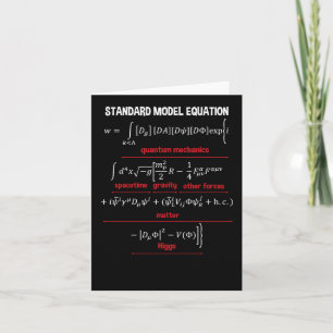 Tarjeta Ecuación de Modelo Estándar Nerdy - Regalo Para Fí