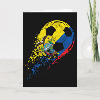 Tarjeta Ecuador Ecuadorian Flag Footll Player 