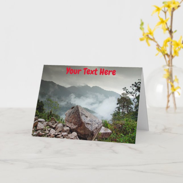 Tarjeta Ecuador personalizable (flor amarilla)