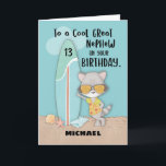 Tarjeta Edad 13 Gran Sobrino Raccoon Funny Beach Birthday<br><div class="desc">Si tienes la intención de mandar una tarjeta de saludo a tu querido gran sobrino en su décimo tercer cumpleaños y aún no decidiste qué carta enviar, por qué no enviarlo. Esta tarjeta es perfecta para darle a alguien como él que ama la playa. Déjenlo disfrutar de su día especial...</div>