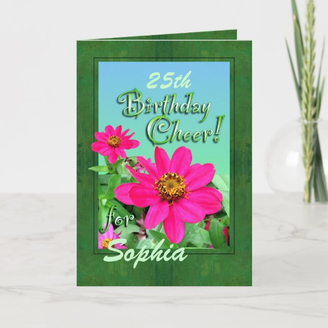 Tarjeta Edad del personalizado y nombre Cumpleaños Cheer Z (Anverso)